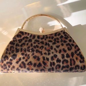 Studded 🐆 leopard evening bag